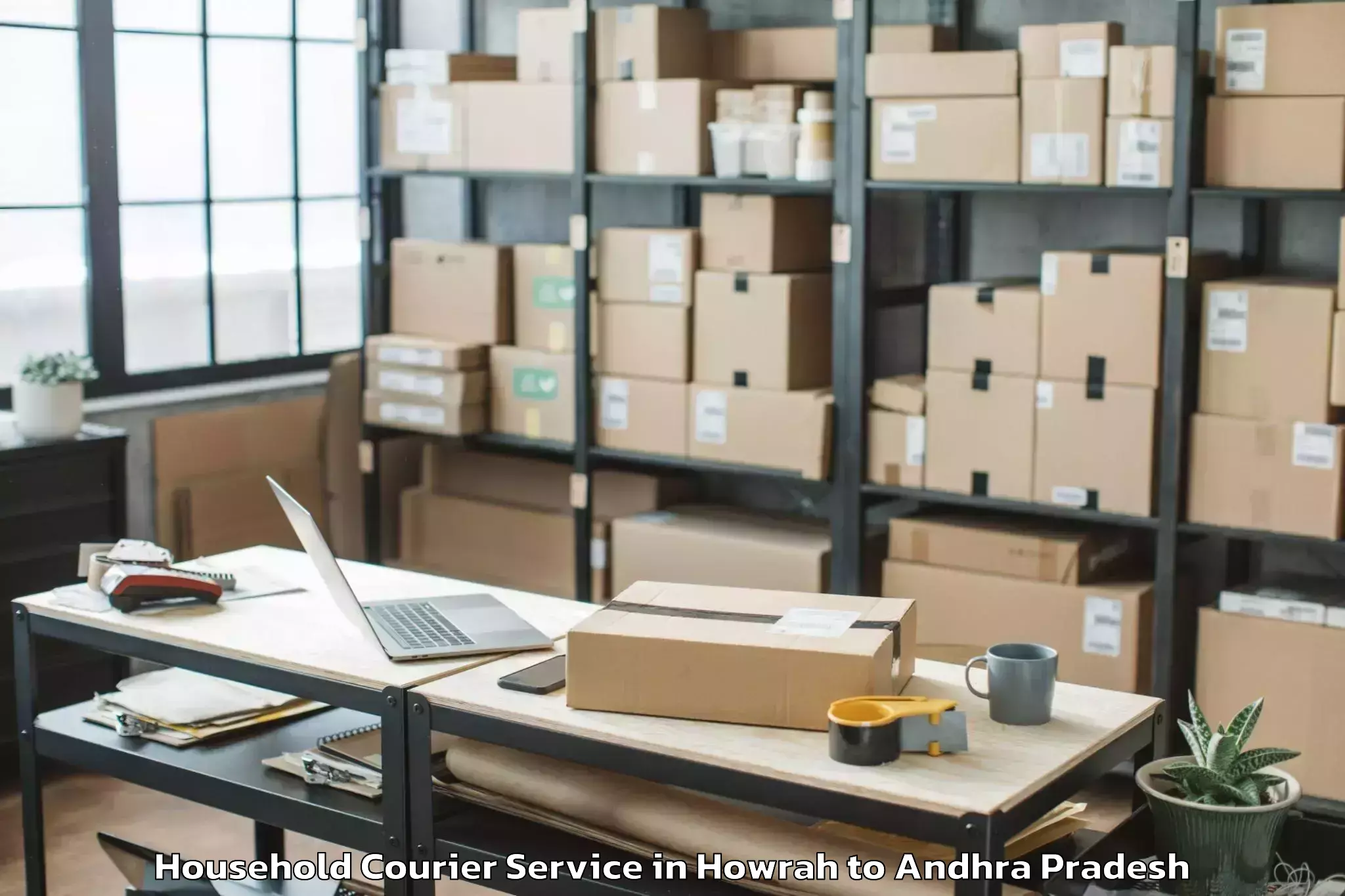 Quality Howrah to Rudravaram Household Courier